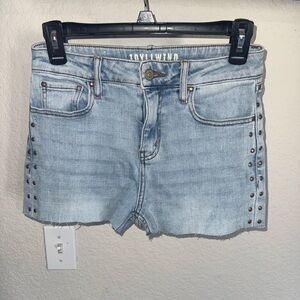 Idyllwind Light Blue Jean Shorts with Studs
